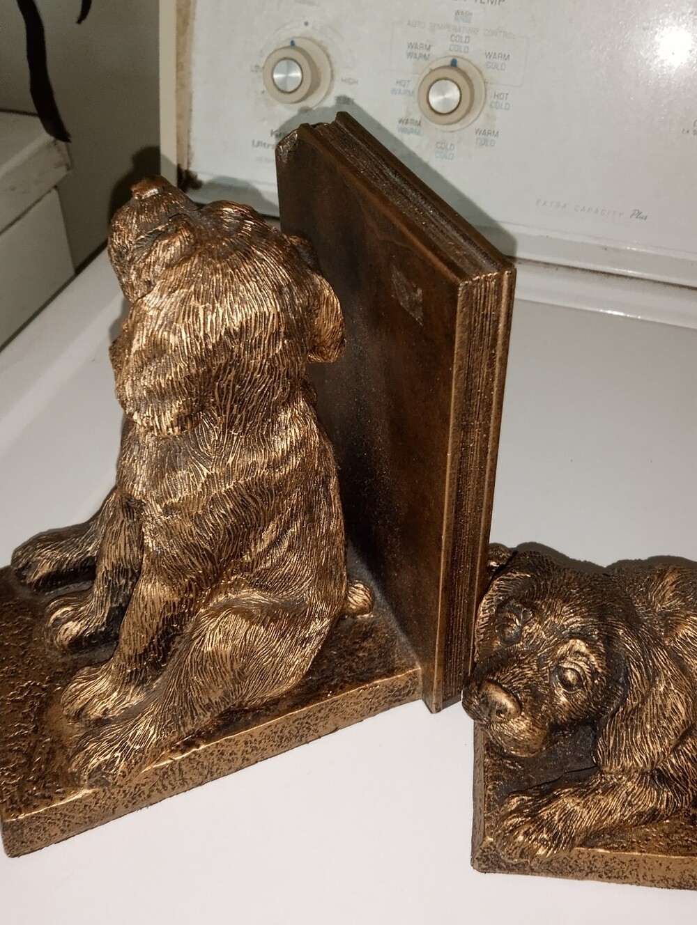 EUC Adoreable Black And Bronze Color Dog Bookends - Pair. - Picture 6 of 9